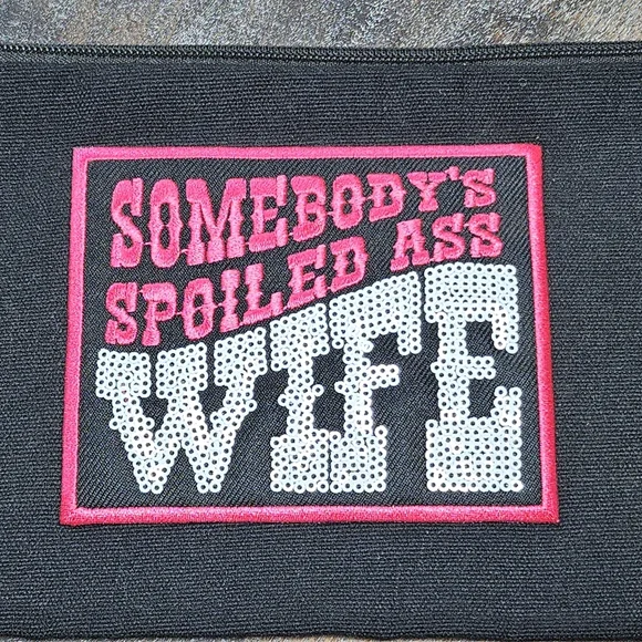 NWT Black Western Pencil / makeup Bag Pounch - Picture 3 of 3